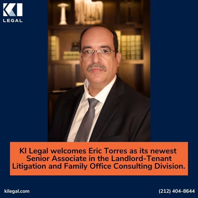 Image of Eric Torres who has joined KI Legal Team