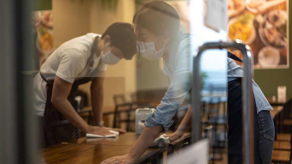 Masked wait staff